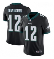 Youth Nike Philadelphia Eagles 12 Randall Cunningham Black Alternate Vapor Untouchable Limited Player NFL Jersey