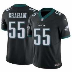 Youth Philadelphia Eagles Brandon Graham #55 Black F U S E Stitched NFL Jersey