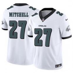 Youth Philadelphia Eagles Quinyon Mitchell #27 White F U S E Stitched NFL Jersey