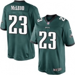 youth nike philadelphia eagles #23 rodney mcleod  midnight green team color nfl jersey