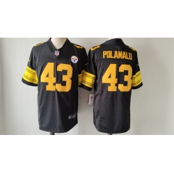 Men Pittsburgh Steelers 43 Troy Polamalu Black 2023 F U S E  Color Rush Vapor Untouchable Color Rish Limited Jersey