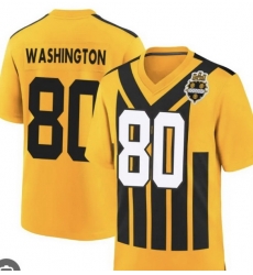 Men Pittsburgh Steelers Darnell Washington #80 Gold 1933 F U S E Throwback Alternate Football Stitched Football Jersey Men Pittsburgh Steelers Darnell Washington #80 Gold 1933 F U S E Throwback Alternate Football Stitched Football Jersey