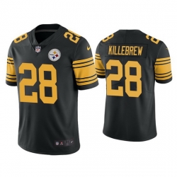 Men Pittsburgh Steelers Miles Killebrew #28 Black Rush Football Jersey