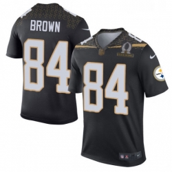 Mens Nike Pittsburgh Steelers 84 Antonio Brown Elite Black Team Irvin 2016 Pro Bowl NFL Jersey