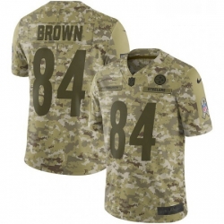 Mens Nike Pittsburgh Steelers 84 Antonio Brown Limited Camo 2018 Salute to Service NFL Jersey