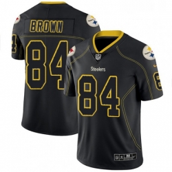 Mens Nike Pittsburgh Steelers 84 Antonio Brown Limited Lights Out Black Rush NFL Jersey