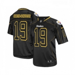 Mens Pittsburgh Steelers 19 JuJu Smith Schuster Elite Lights Out Black Football Jersey