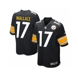 Nike Pittsburgh Steelers 17 Mike Wallace black Game NFL Jersey