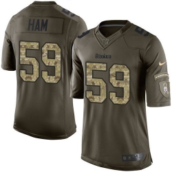 Nike Pittsburgh Steelers #59 Jack Ham Green Men 27s Stitched NFL Limited Salute to Service Jersey