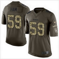 Nike Pittsburgh Steelers #59 Jack Ham Green Mens Stitched NFL Limited Salute to Service Jersey