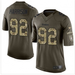 Nike Pittsburgh Steelers #92 James Harrison Green Men 27s Stitched NFL Limited Salute to Service Jersey