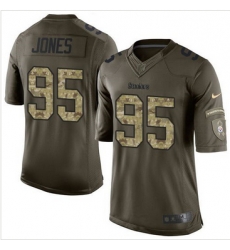 Nike Pittsburgh Steelers #95 Jarvis Jones Green Men 27s Stitched NFL Limited Salute to Service Jersey
