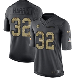 Nike Steelers #32 Franco Harris Black Mens Stitched NFL Limited 2016 Salute to Service Jersey