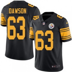 Nike Steelers #63 Dermontti Dawson Black Mens Stitched NFL Limited Rush Jersey