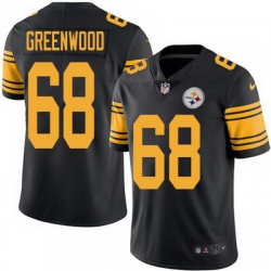 Nike Steelers #68 L C Greenwood Black Mens Stitched NFL Limited Rush Jersey