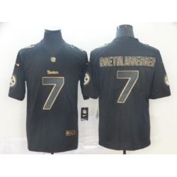 Nike Steelers 7 Ben Roethlisberger Black Gold Vapor Untouchable Limited Jersey