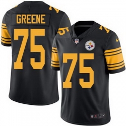 Nike Steelers #75 Joe Greene Black Mens Stitched NFL Limited Rush Jersey