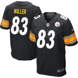 Nike Steelers #83 Heath Miller Black Team Color Mens Stitched NFL Elite Jersey