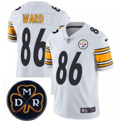 Nike Steelers #86 Hines Ward White Mens NFL Vapor Untouchable Limited Stitched With MDR Dan Rooney Patch Jersey