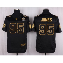 Nike Steelers #95 Jarvis Jones Black Mens Stitched NFL Elite Pro Line Gold Collection Jersey