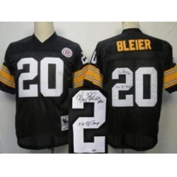 Pittsburgh Steelers 20 Bleier Black Throwback M&N Signed NFL Jerseys