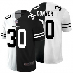 Pittsburgh Steelers 30 James Conner Men Black V White Peace Split Nike Vapor Untouchable Limited NFL Jersey