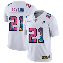 Washington Redskins 21 Sean Taylor Men White Nike Multi Color 2020 NFL Crucial Catch Limited NFL Jersey