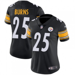 Nike Steelers #25 Artie Burns Black Team Color Womens Stitched NFL Vapor Untouchable Limited Jersey