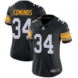 Nike Steelers #34 Terrell Edmunds Black Team Color Womens Stitched NFL Vapor Untouchable Limited Jersey