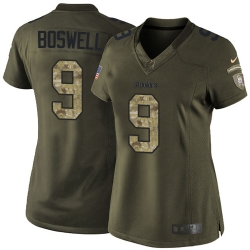 Nike Steelers #9 Chris Boswell Green Womens Stitched NFL Limited 2015 Salute to Service Jersey