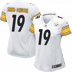 Womens Nike Pittsburgh Steelers 19 JuJu Smith Schuster Game White NFL Jersey