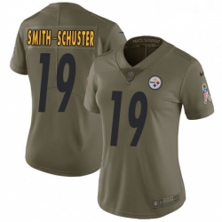 Womens Nike Pittsburgh Steelers 19 JuJu Smith Schuster Limited Olive 2017 Salute to Service NFL Jersey