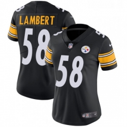 Womens Nike Pittsburgh Steelers 58 Jack Lambert Black Team Color Vapor Untouchable Limited Player NFL Jersey