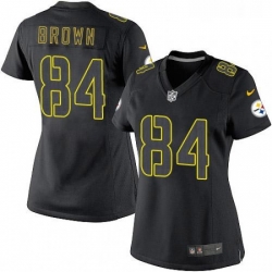 Womens Nike Pittsburgh Steelers 84 Antonio Brown Limited Black Impact NFL Jersey