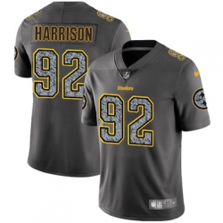 Youth Nike Steelers #92 James Harrison Gray Static NFL Vapor Untouchable Game Jersey