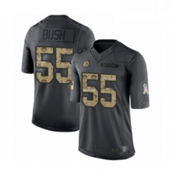 Youth Pittsburgh Steelers 55 Devin Bush Limited Black 2016 Salute to Service Football Jersey