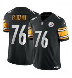 Youth Pittsburgh Steelers 76 Troy Fautanu Black 2024 Draft F U S E  Vapor Untouchable Limited Stitched Jersey