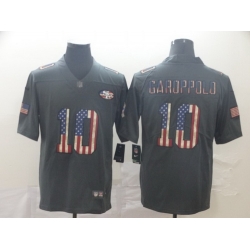 49ers 10 Jimmy Garoppolo 2019 Salute To Service USA Flag Fashion Limited Jersey