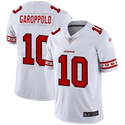 49ers 10 Jimmy Garoppolo White Mens Stitched Football Limited Team Logo Fashion Jersey