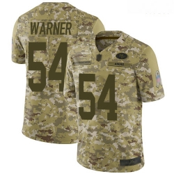 49ers 54 Fred Warner Camo Men Stitched Football Limited 2018 Salute To Service Jersey