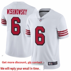 49ers 6 Mitch Wishnowsky White Rush Men Stitched Football Vapor Untouchable Limited Jersey