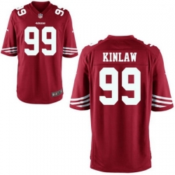 Men Nike 49ers 99 Javon Kinlaw Red Game Stitched NFL Jersey