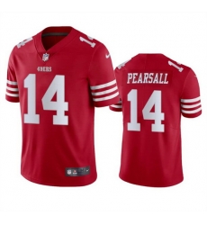 Men San Francisco 49ers 14 Ricky Pearsall Red 2024 Draft Vapor Untouchable Limited Stitched Football Jersey