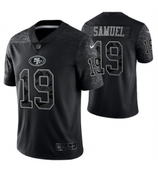 Men San Francisco 49ers 19 Deebo Samuel Black Reflective Limited Stitched Football Jersey