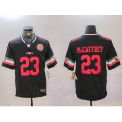 Men San Francisco 49ers 23 Christian McCaffrey Black F U S E  Mexico Faithful To The Bay Patch Vapor Limited Stitched Football Jersey