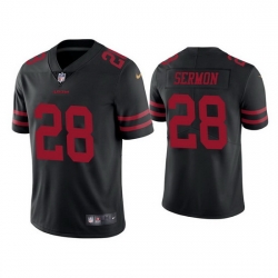 Men San Francisco 49ers 28 Trey Sermon Black Vapor Limited Jersey