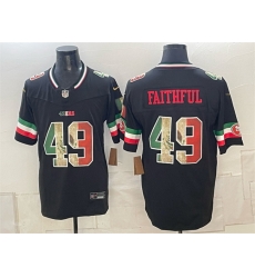 Men San Francisco 49ers  49 Faithful Black 2025 F U S E  Mexico Vapor Limited Stitched Football Jersey