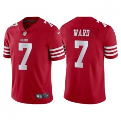 Men San Francisco 49ers 7 Charvarius Ward Red Vapor Untouchable Limited Stitched Football Jersey