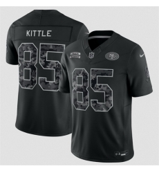 Men San Francisco 49ers  85 George kittle Black F U S E  2026 Salute to Service Limited Stitched Football Jersey