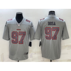 Men San Francisco 49ers 97 Nick Bosa Grey Atmosphere Fashion Stitched Jersey